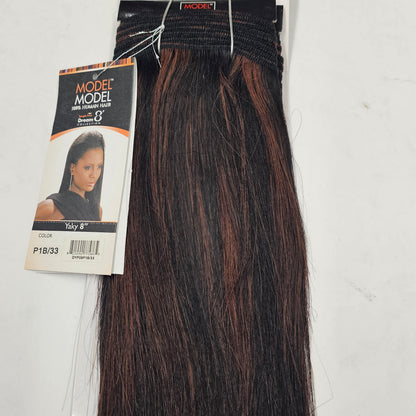 Tangle-free human hair yaky weave for sew-in, straight, wefts image 2