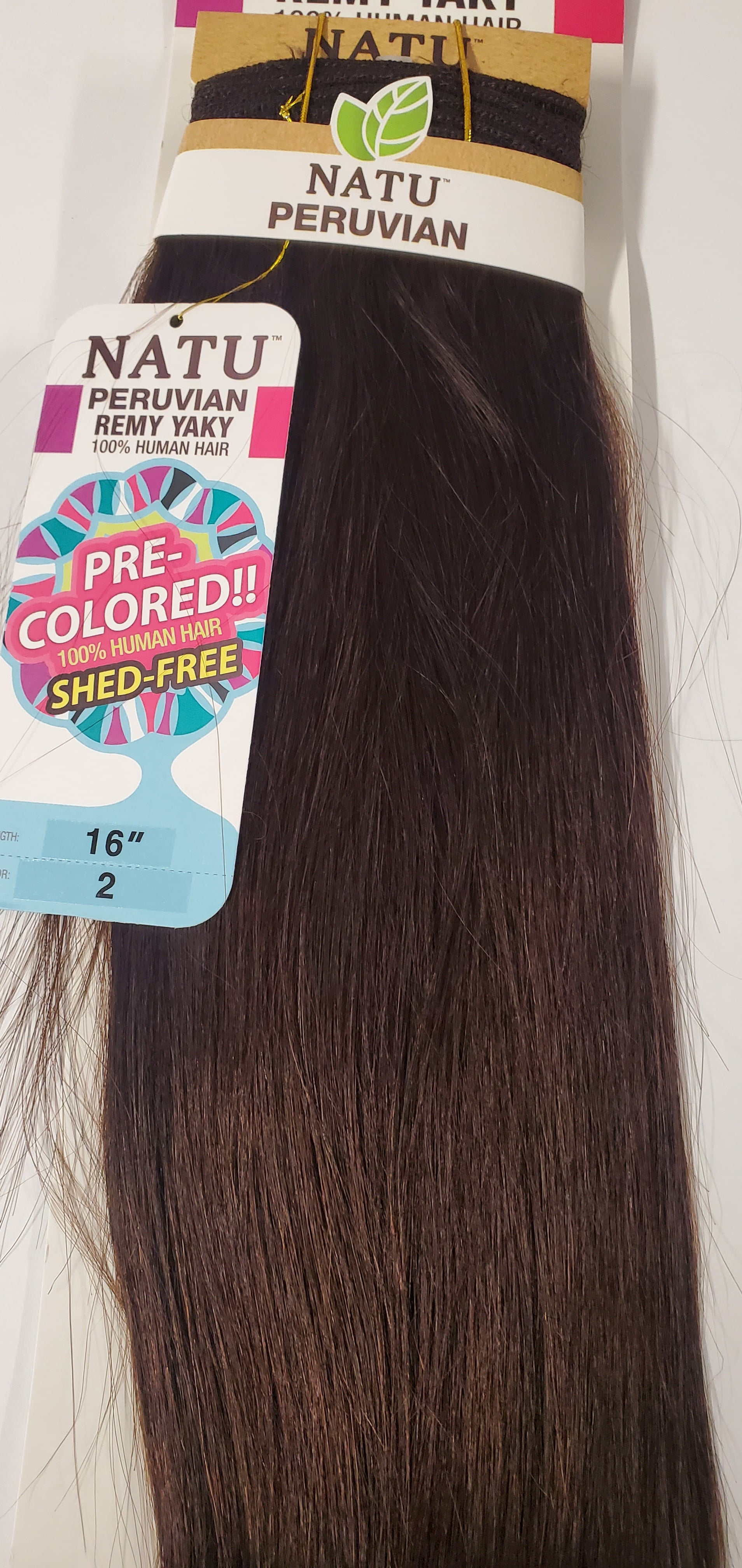 Human hair peruvian remy yaky weave; straight sew-in weft. image 3