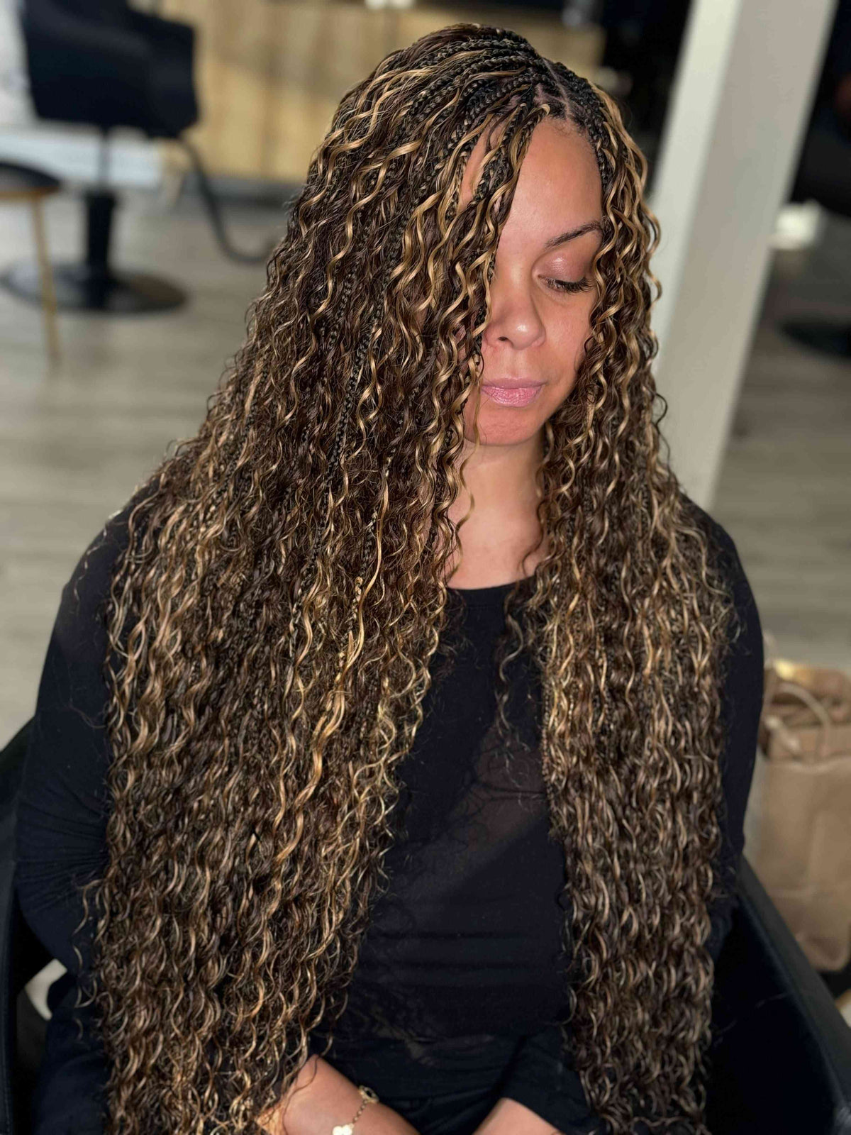 Deep wave human hair bulk for braids styling.