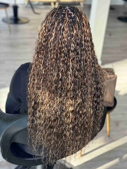 Deep wave human hair bulk for braids styling.