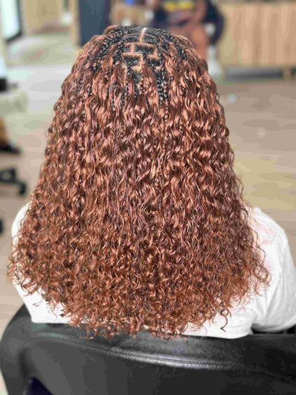 Deep wave human hair bulk for braids styling.