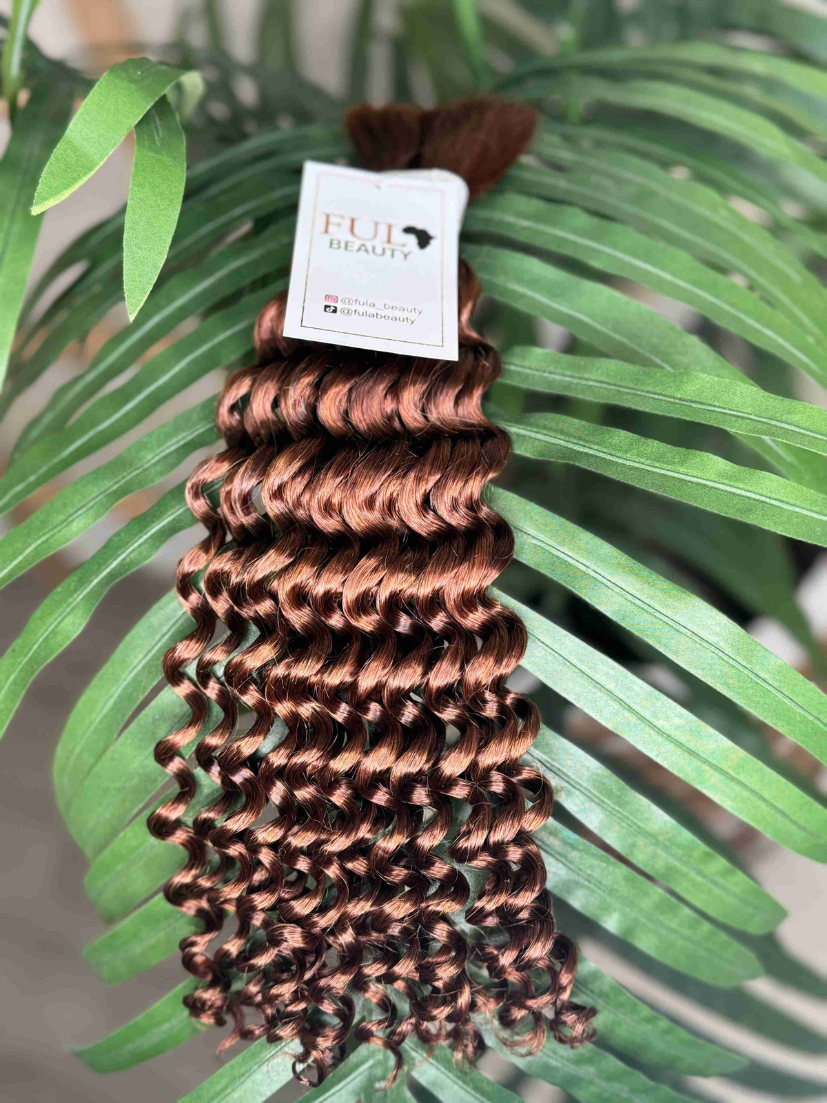 Deep wave human hair bulk for braids styling.