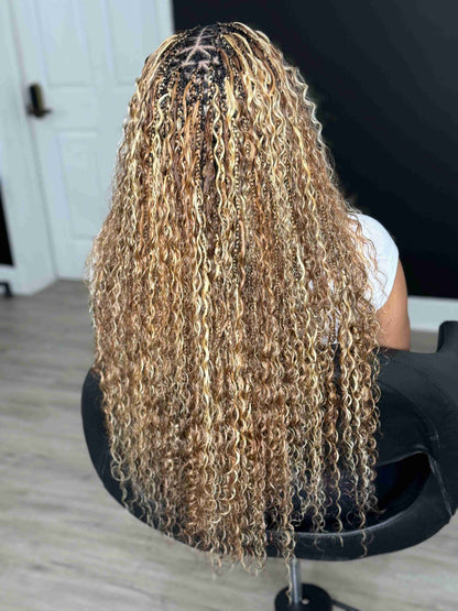 Deep wave human hair bulk for braids styling.
