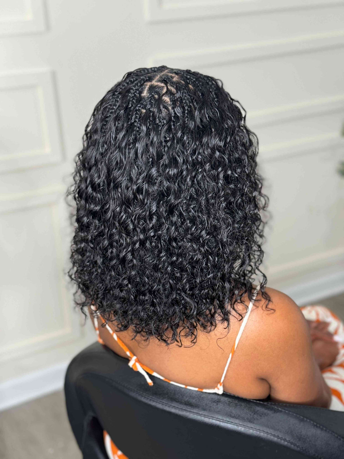 Deep wave human hair bulk for braids styling.