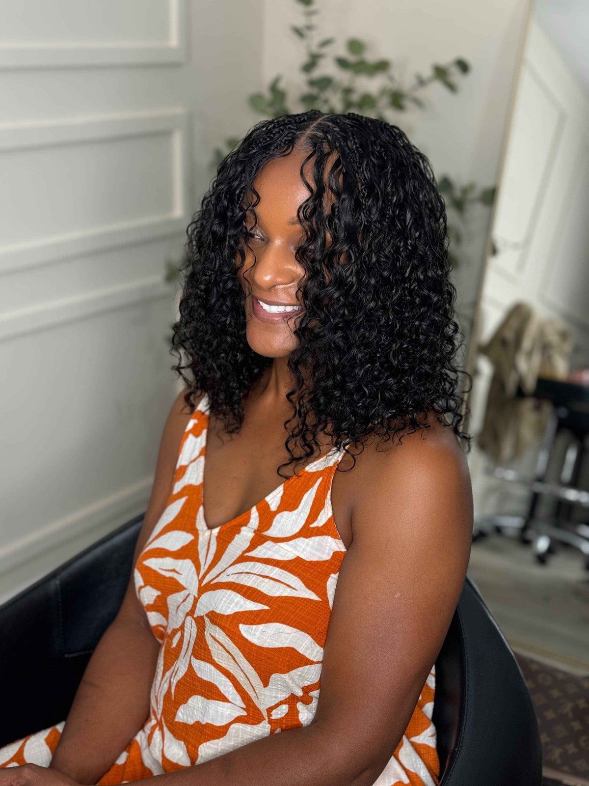 Deep wave human hair bulk for braids styling.