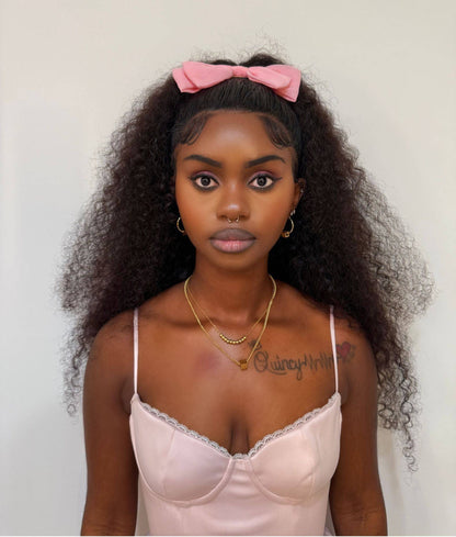Deep wave virgin human hair wig - curly