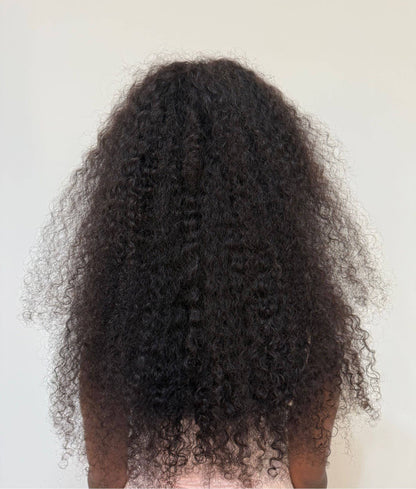 Deep wave virgin human hair wig - curly