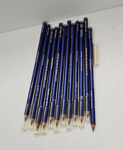 Set of 12 professional eyeliner pencils; light green; 0.6oz image 1