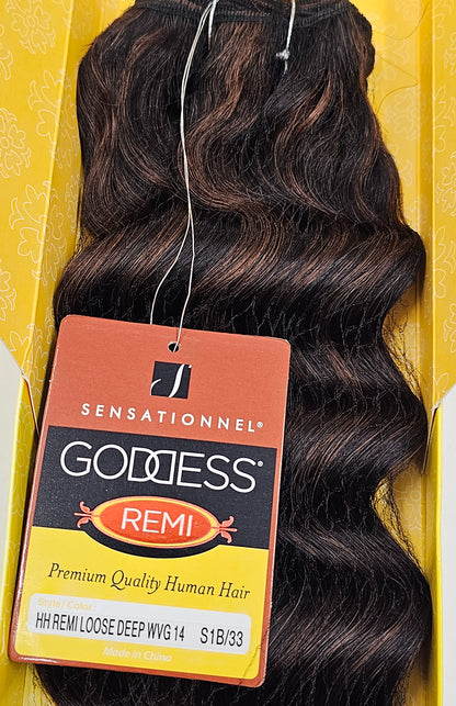 Goddess remi curly human hair weave tangle-free for sew-in; loose deep; wefts image 3