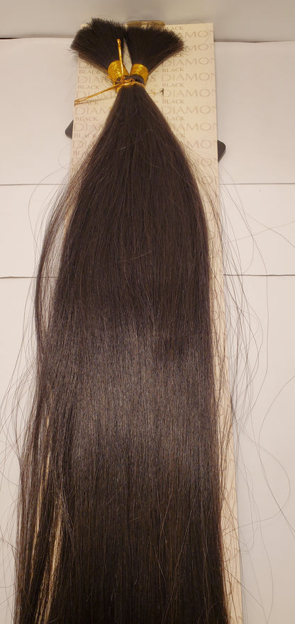 Elite human hair bulk tangle-free straight for braiding. image 4