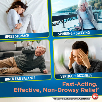 Dizzy Stop by Dr. Barton's – Non-Drowsy Vertigo, Dizziness & Balance Support