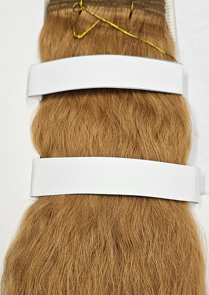 Human hair tangle-free super French weaving; wavy sew-in weft image 2