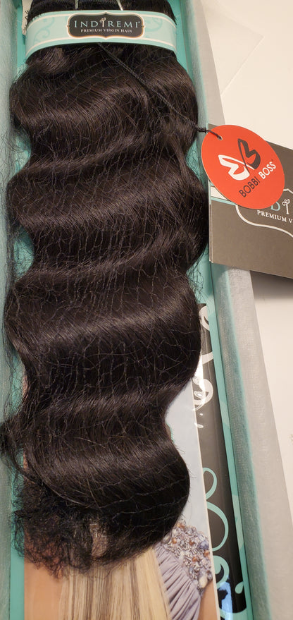 Bobbi Boss indi remi premium virgin human hair weave; ocean wave; weft; sew-in image 1