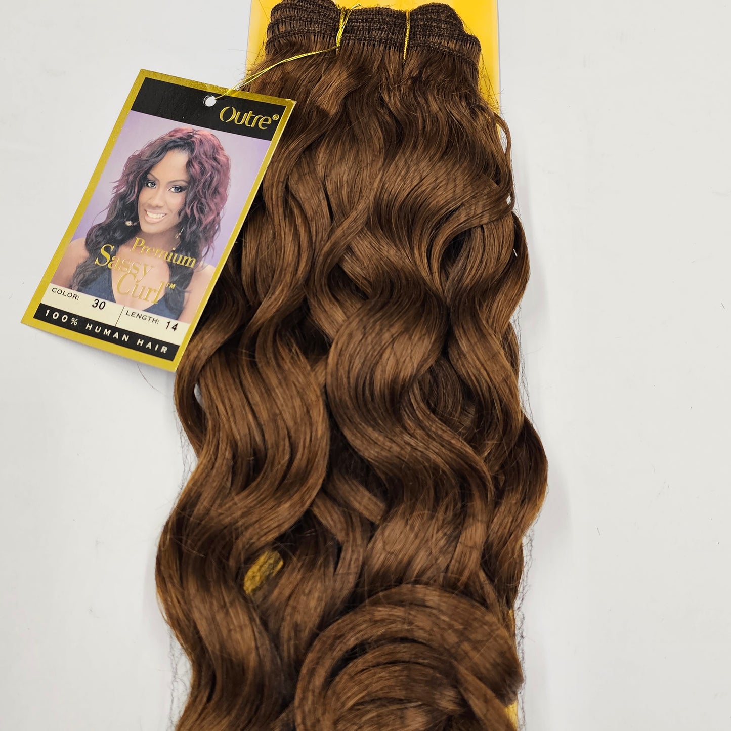 Curly human hair weave tangle-free for sew-in; Premium Sassy curl; wefts. image 7