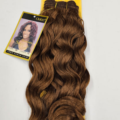 Curly human hair weave tangle-free for sew-in; Premium Sassy curl; wefts. image 7