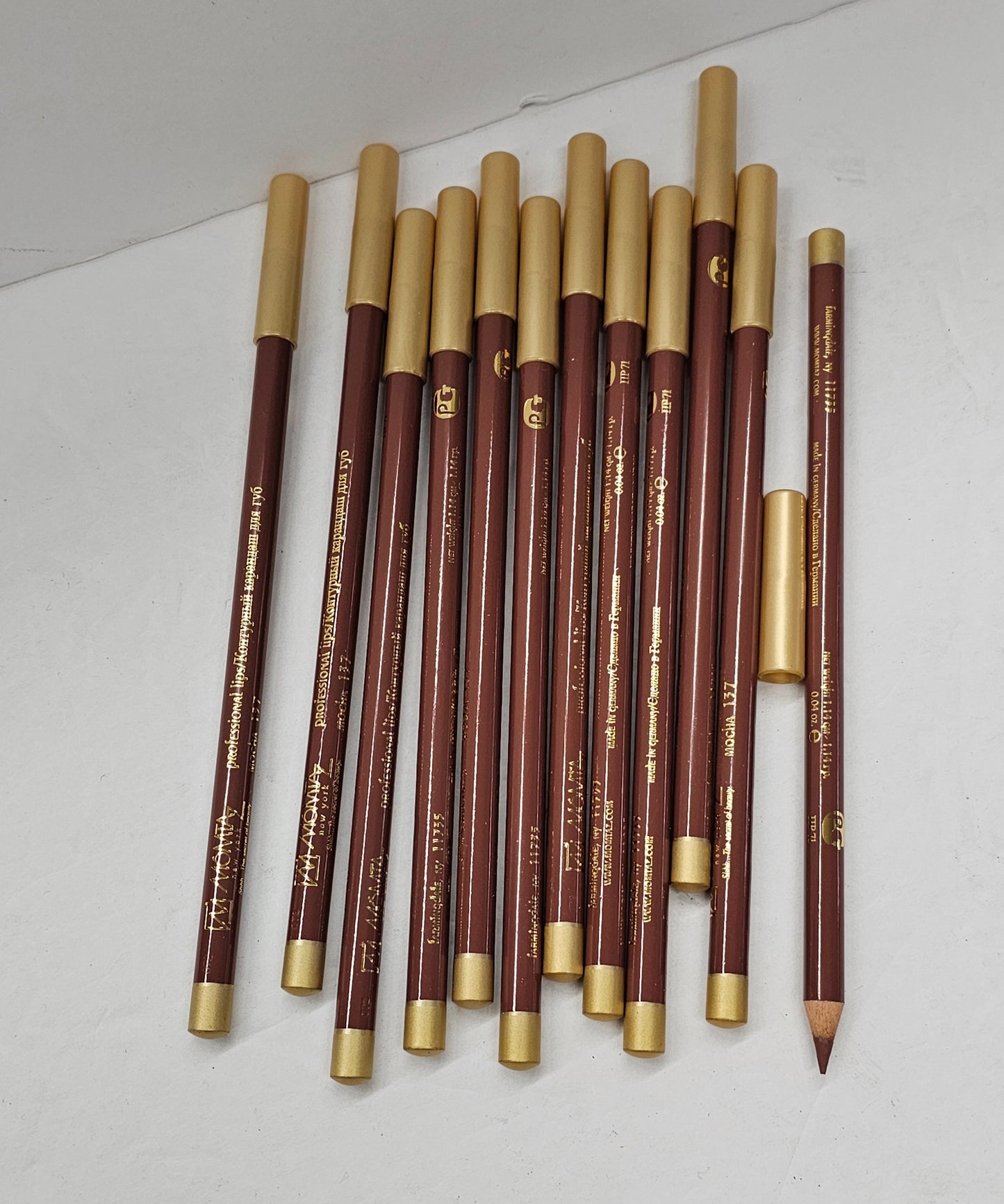 Set of 12 professional lipliner pencils; Mocha; 0.04oz image 2