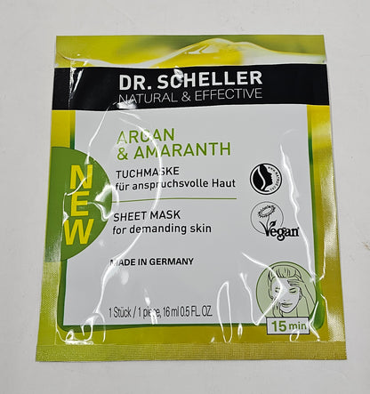 Dr Scheller argan and amaranth anti-wrinkle sheet mask image 2