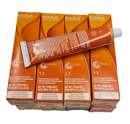 Set of 6 Kadus demi-permanent hair color; extra rich creme; 2oz; for unisex image 1