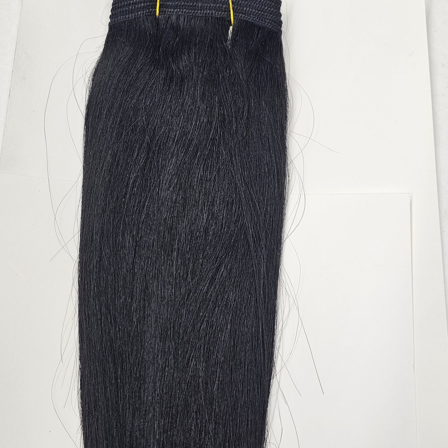 Human hair new yaki platinum weave; straight sew-in weft. image 1