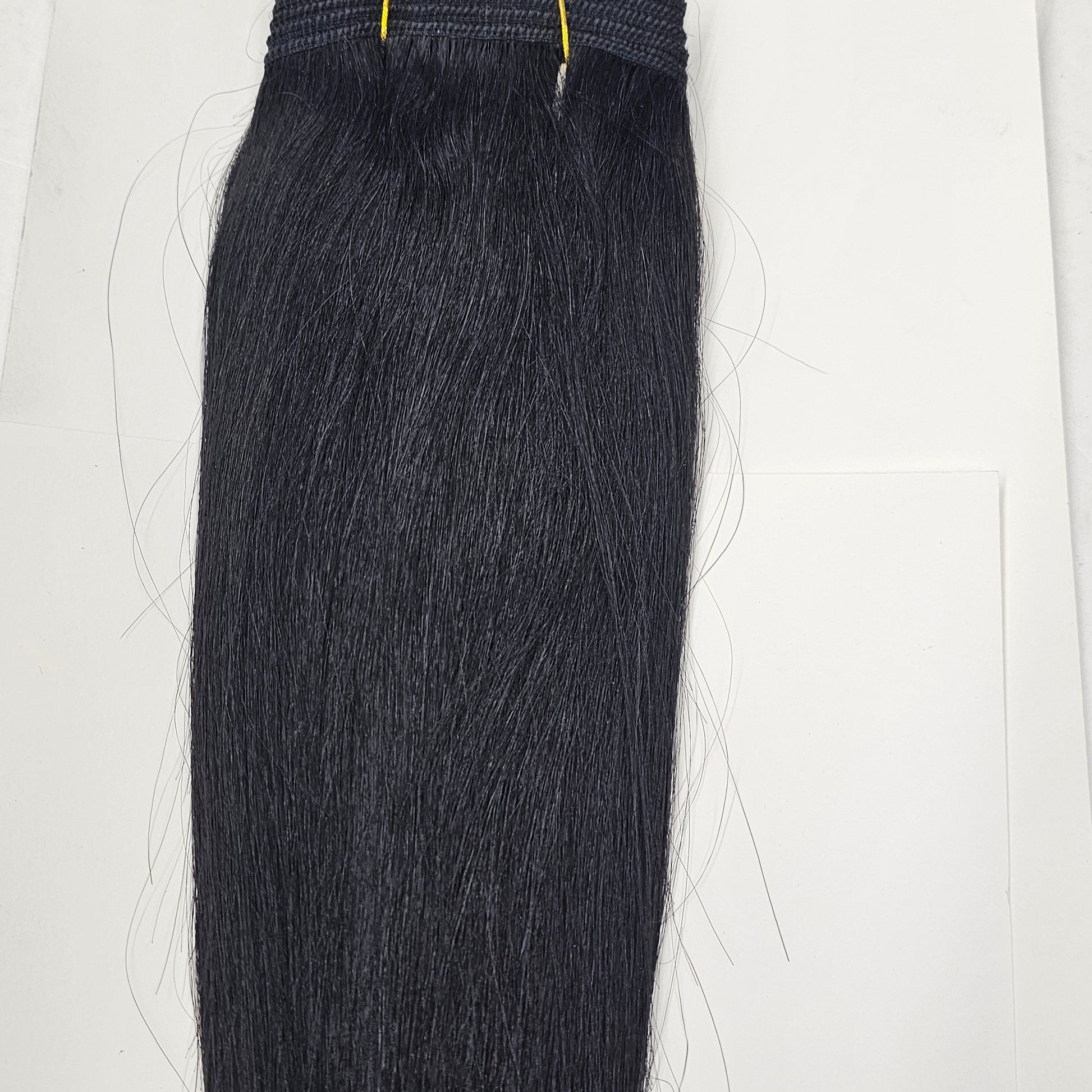 Human hair new yaki platinum weave; straight sew-in weft. image 1