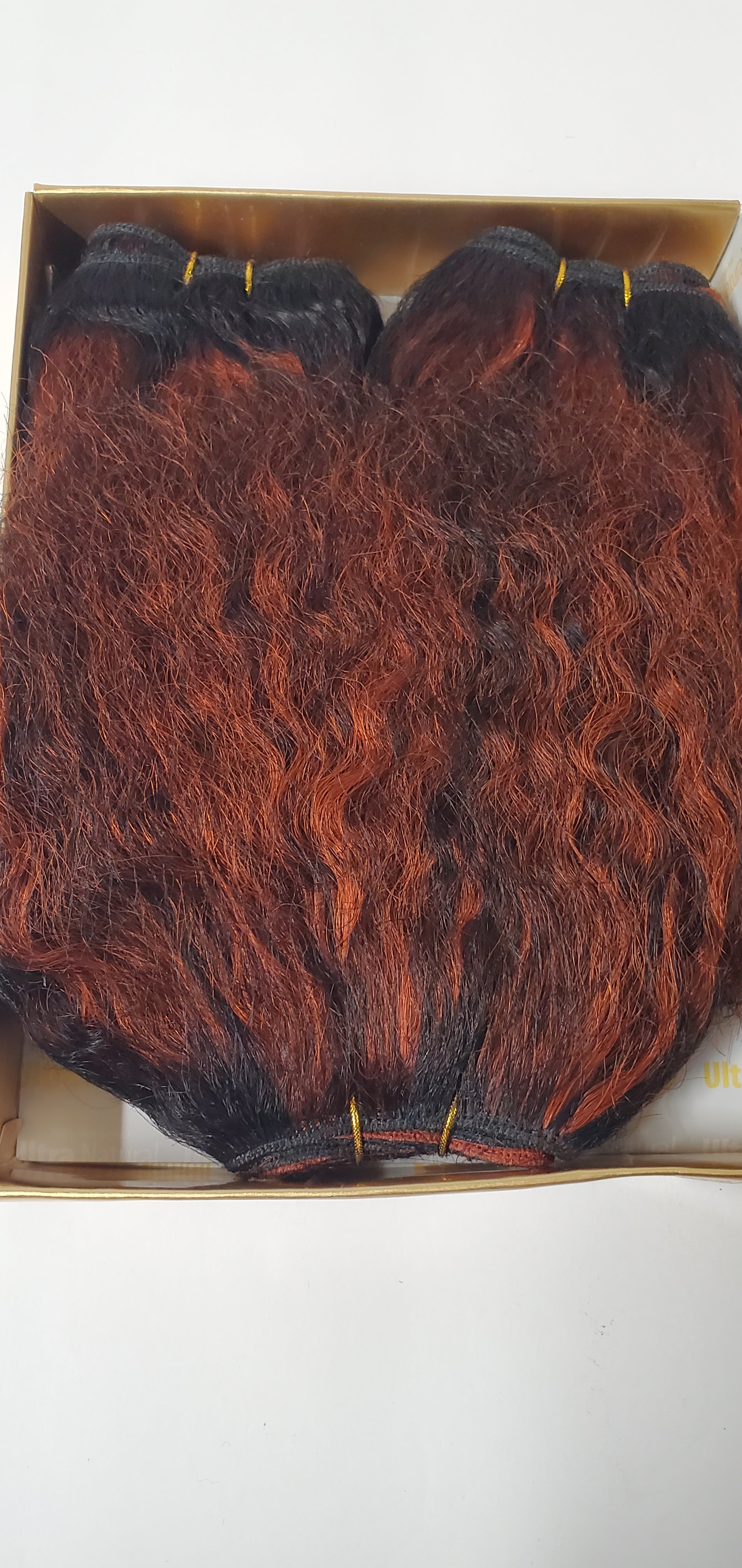 human hair tangle-free ultra natural weave wavy 3pcs  8 inch sew-in weft. image 5