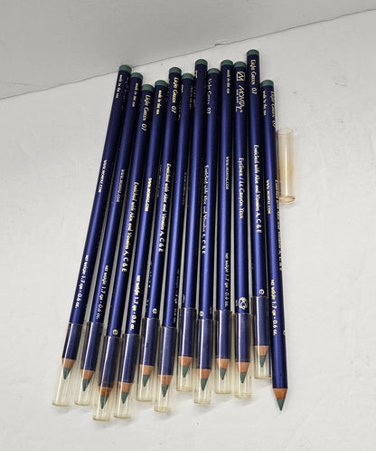 Set of 12 professional eyeliner pencils; light green; 0.6oz image 0