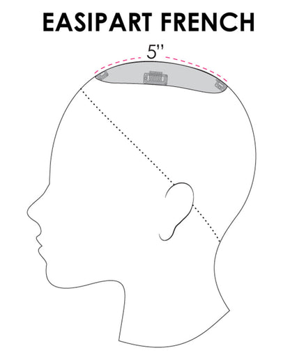 EasiPart French 8 inch (Exclusive) | Monofilament Remy Human Hair Topper by Jon Renau