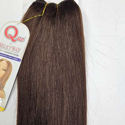 Human hair Yaky weave for sew-in; straight wefts Milky way Que image 2