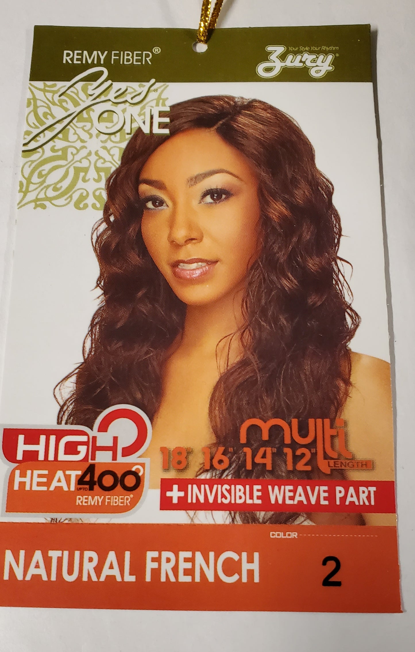 Multi length hair extensions; natural French; curly; weft; sew-in; women image 0