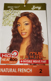 Multi length hair extensions; natural French; curly; weft; sew-in; women image 0