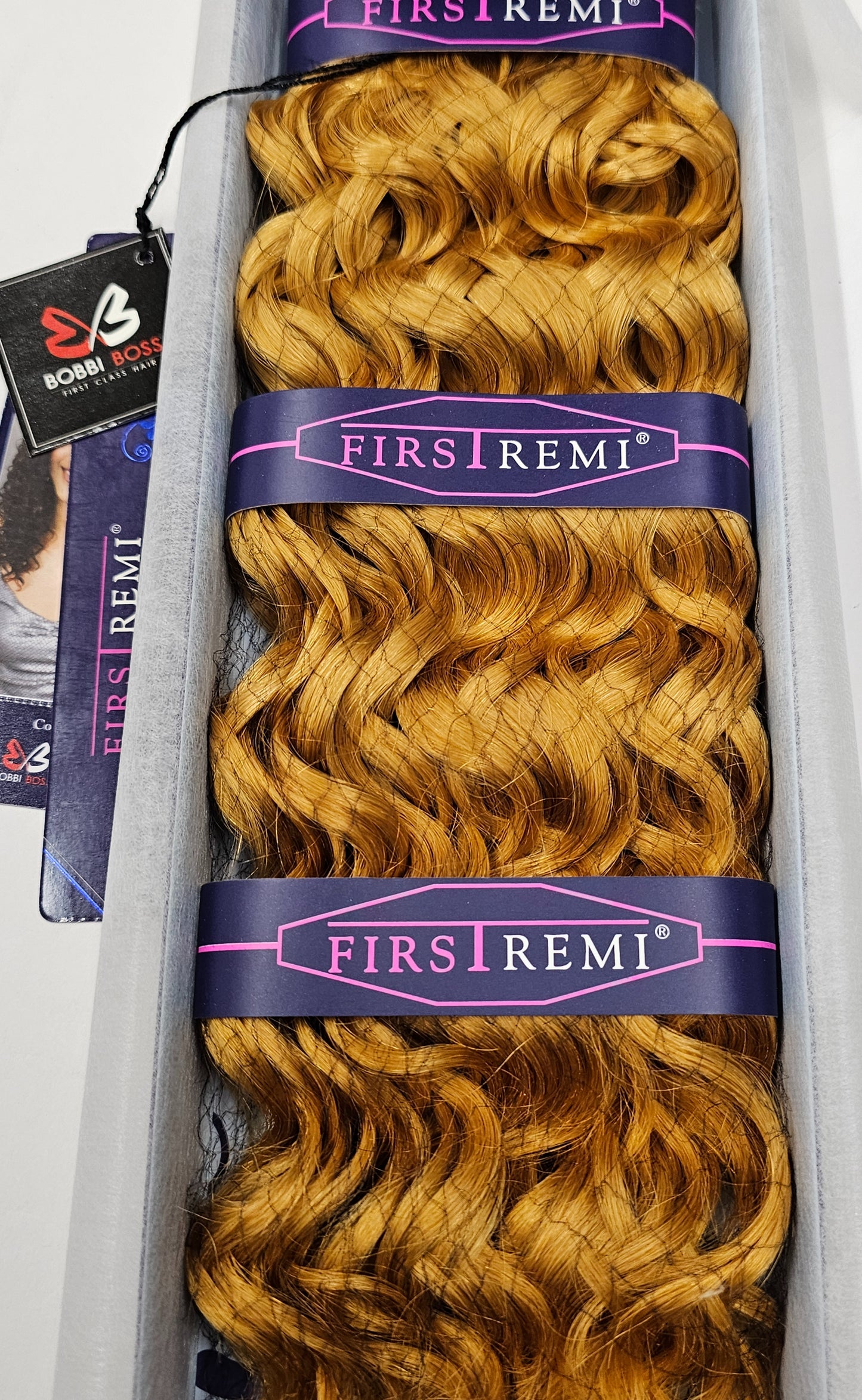 Curly premium remi hair weave; cosmo wave for  sew-in; wefts. image 2