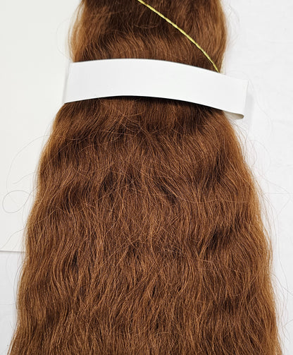Human hair tangle-free super French weaving; wavy sew-in weft image 5
