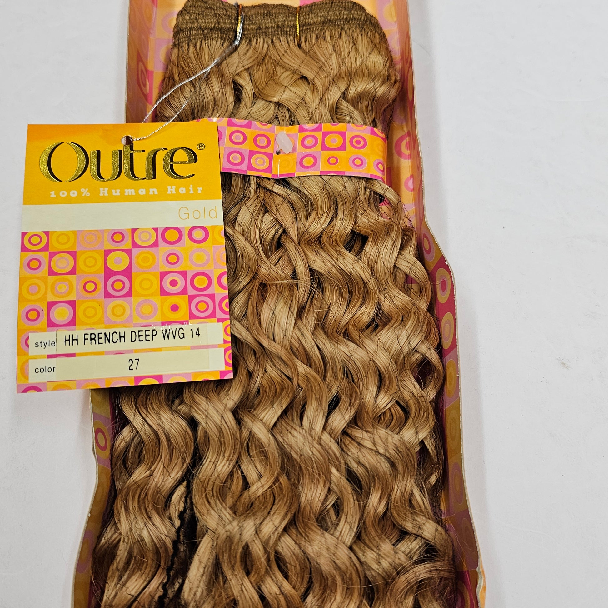 Human hair french deep wave weave; curly sew-in weft. image 1