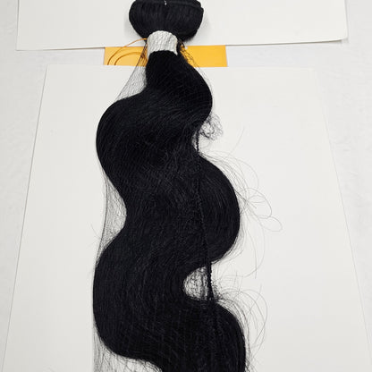 Unprocessed natural human hair body wave weave; curly sew-in weft image 4