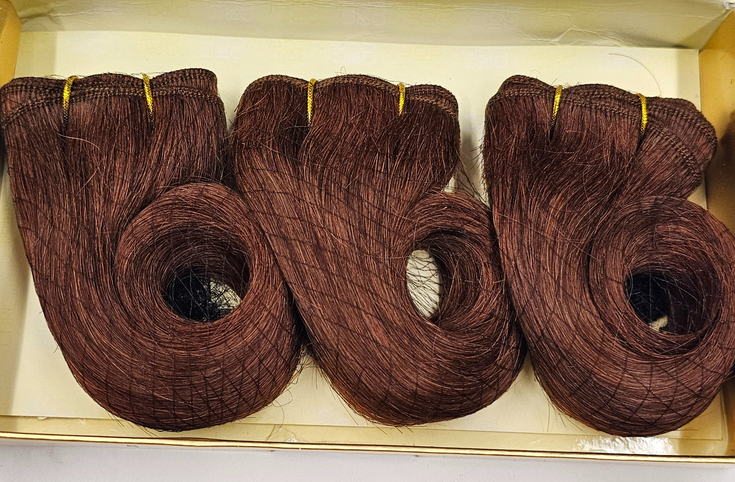Curly human hair weave tangle-free for sew-in; 8 inch; 3pcs; wefts. image 1