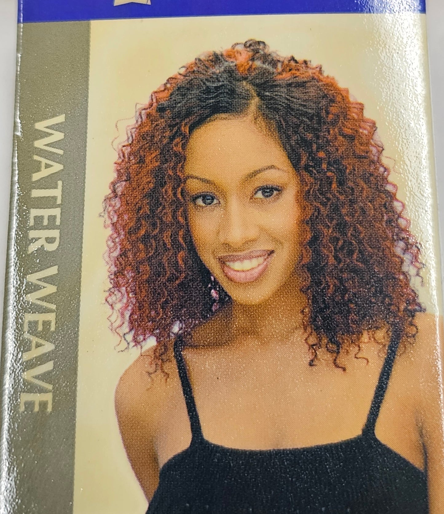 Human hair water wave tangle-free; curly sew-in weft. image 0