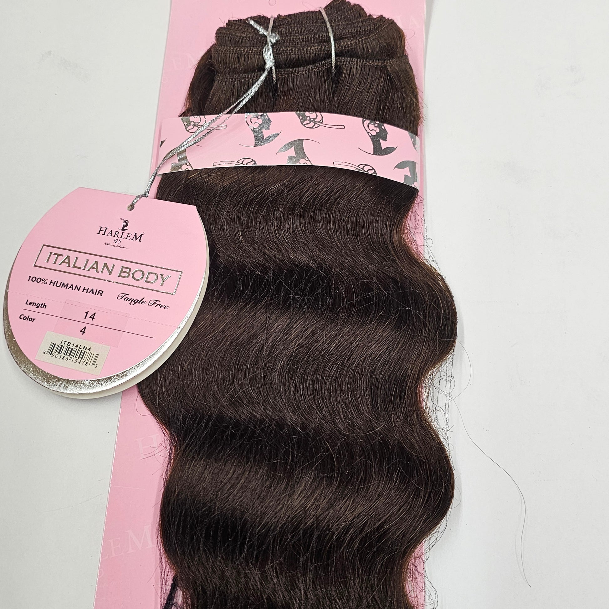 Human hair weave tangle-free Italian body wave; curly sew-in weft. image 1