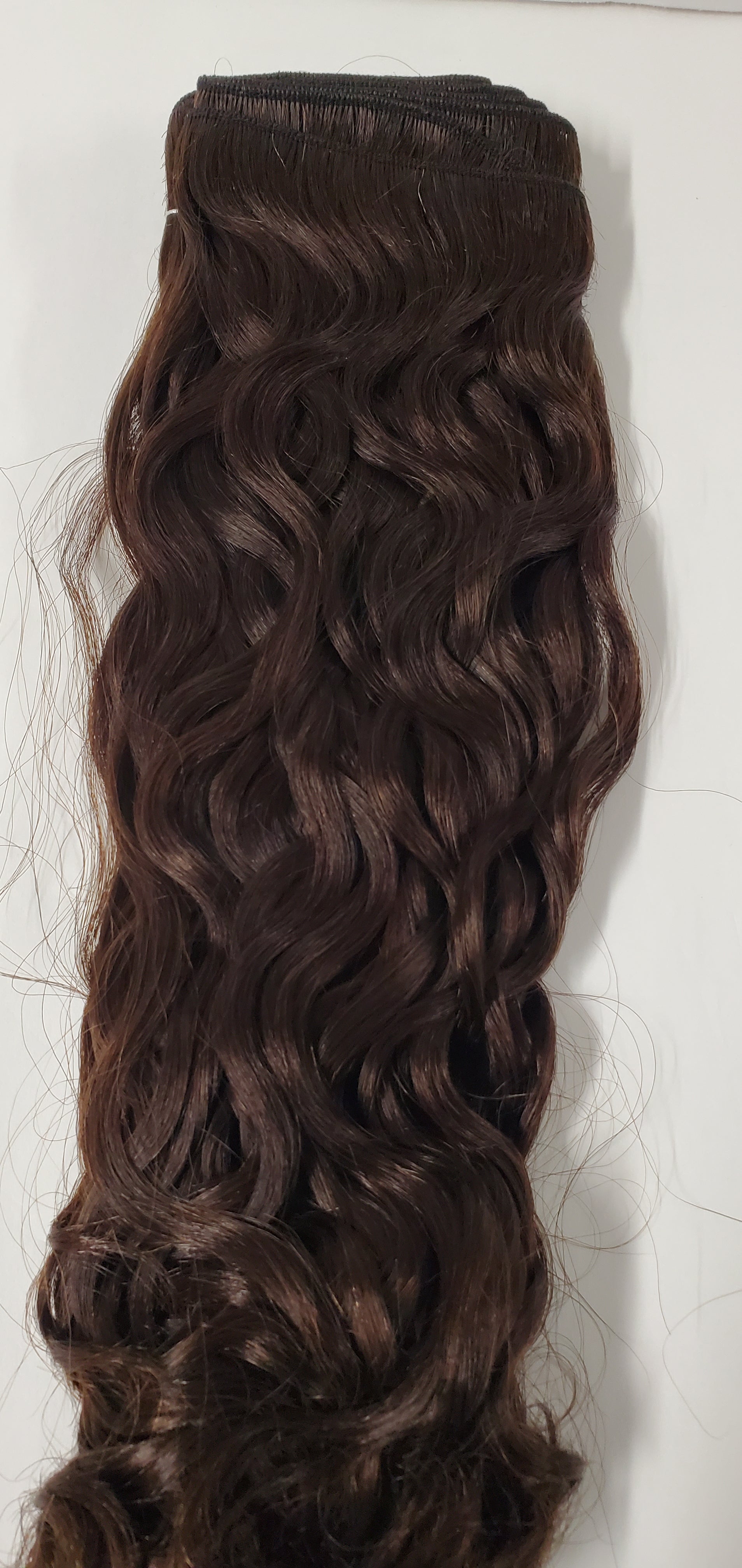 Human hair Spanish wave curly weave; platinum neutralized sew-in weft. image 1