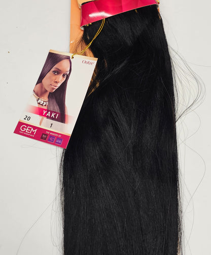 Human hair yaki weave argan oil smooth; shed-free straight sew-in weft. image 5