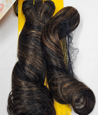 Human hair tangle-free loose spiral weave; curly sew-in weft with closure. image 3
