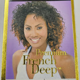 Human hair tangle-free premium french deep wave weave; curly sew-in weft image 0