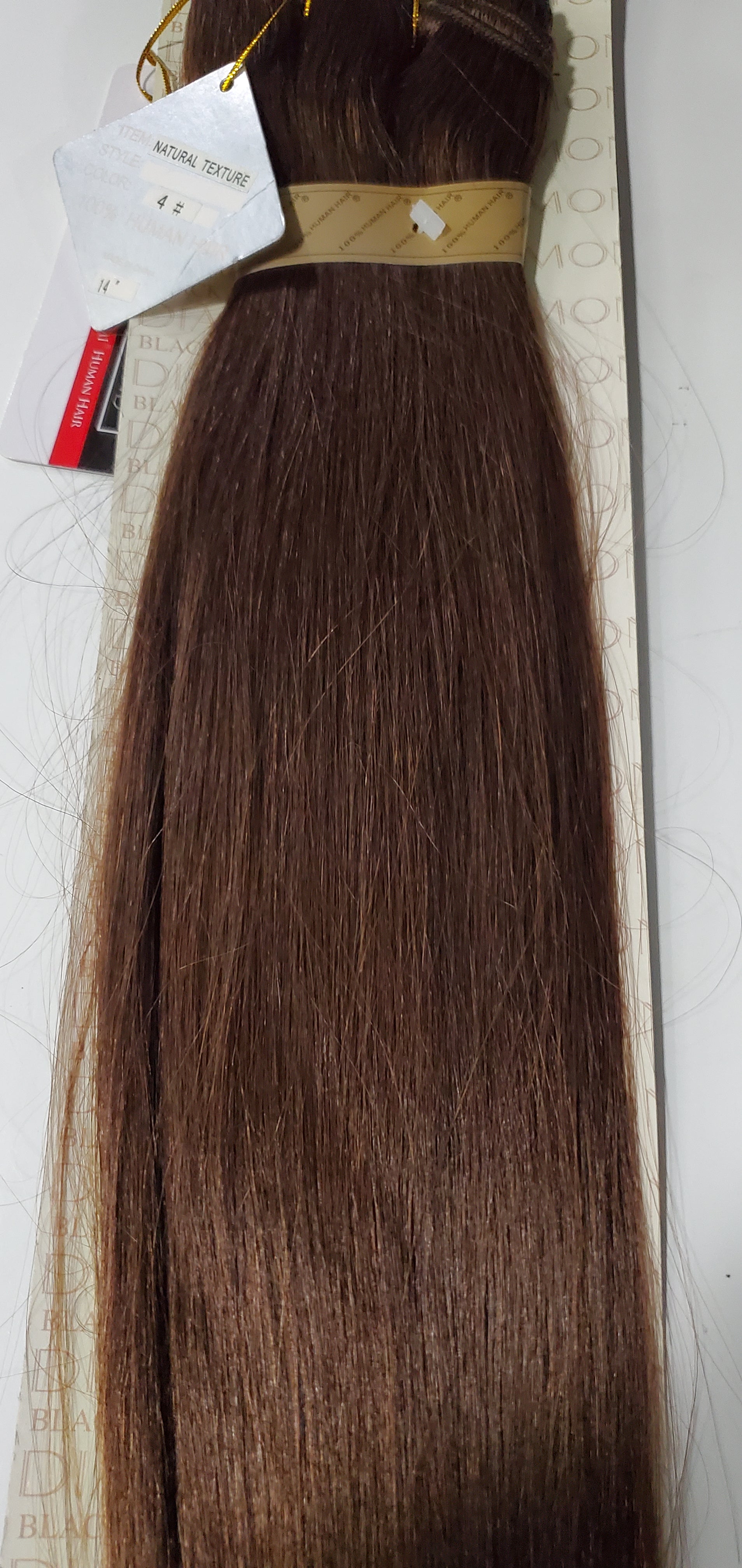 Remi human hair weave tangle-free; straight sew-in weft; natural texture image 3