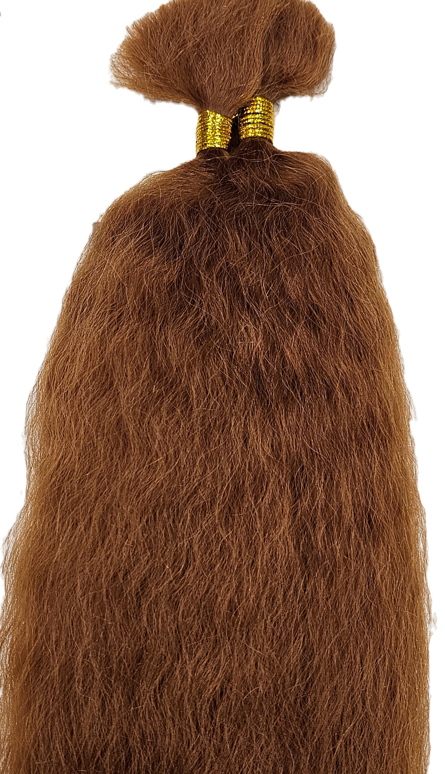Tangle-free human hair blend super bulk for braiding; wavy image 2