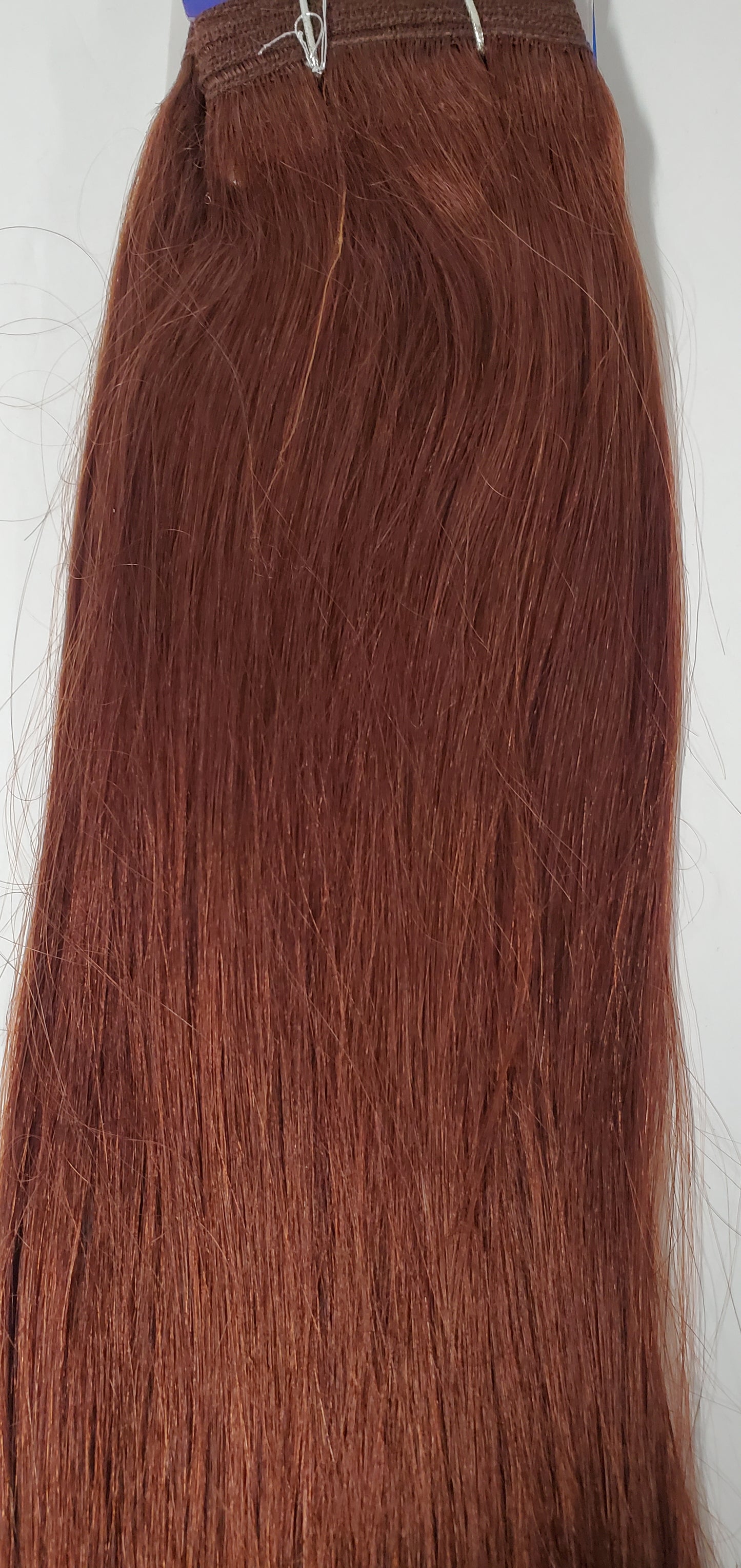 100% human hair tangle-free weave; 14 inch Yaky; straight; weft; sew-in image 3