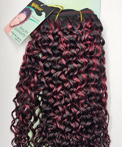 Curly human hair tangle-free Jerry curl weave; wefts; sew-in image 2