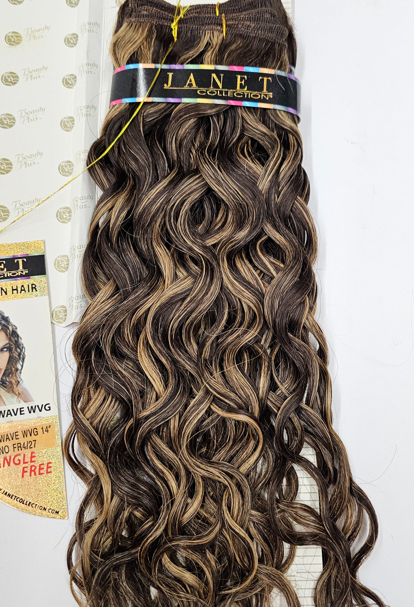 Curly human hair weave tangle-free for sew-in; Spanish wave;wefts. image 4