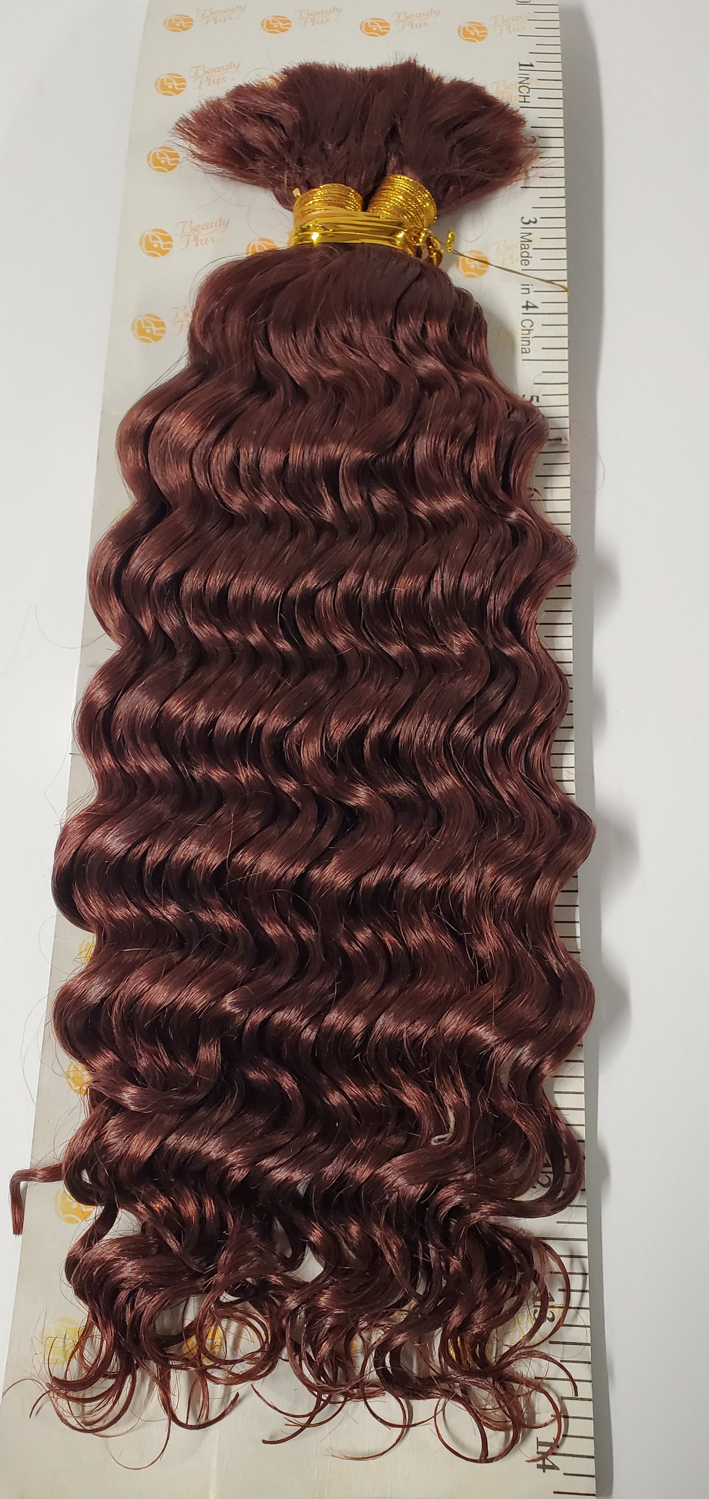 Human hair new deep bulk tangle-free for braiding; curly wet and wavy bulk hair. image 3