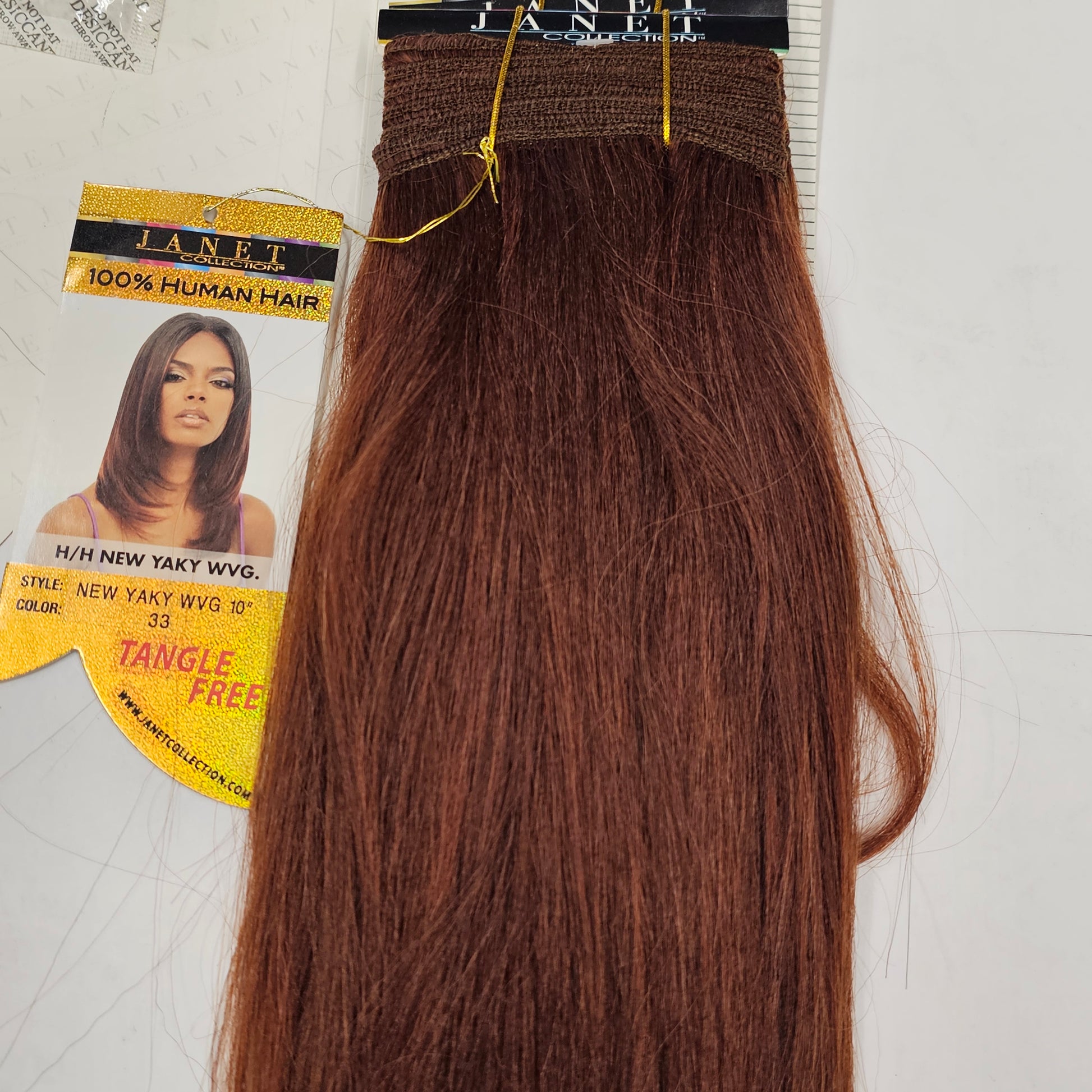 Human hair tangle-free new yaky weave straight; perm yaky sew-in weft. image 0