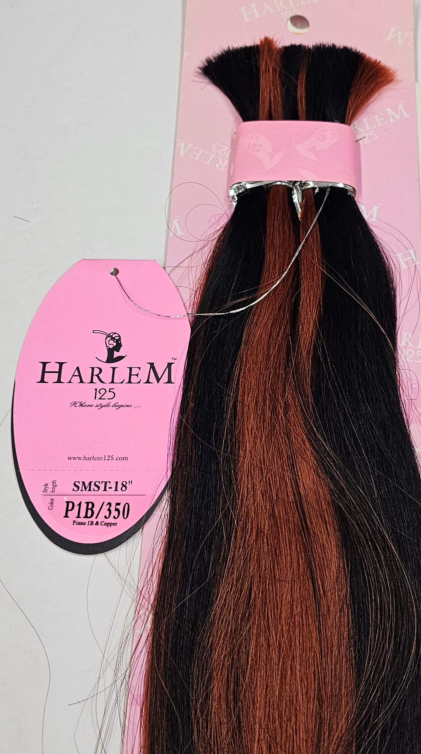 Tangle-free human hair silky straight bulk for braiding; mixed colors image 3