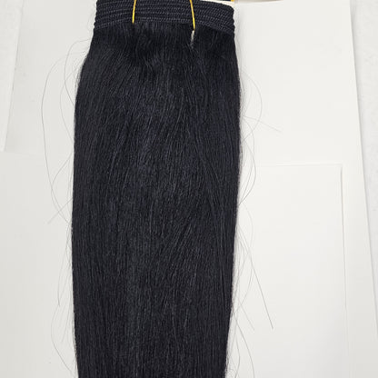 Human hair new yaki platinum weave; straight sew-in weft. image 0